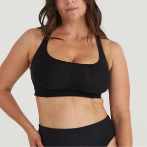 Marvell Lane Busty Basics Crop Wire Free Black Women's Bra AUS 10H/HH/ US 34H